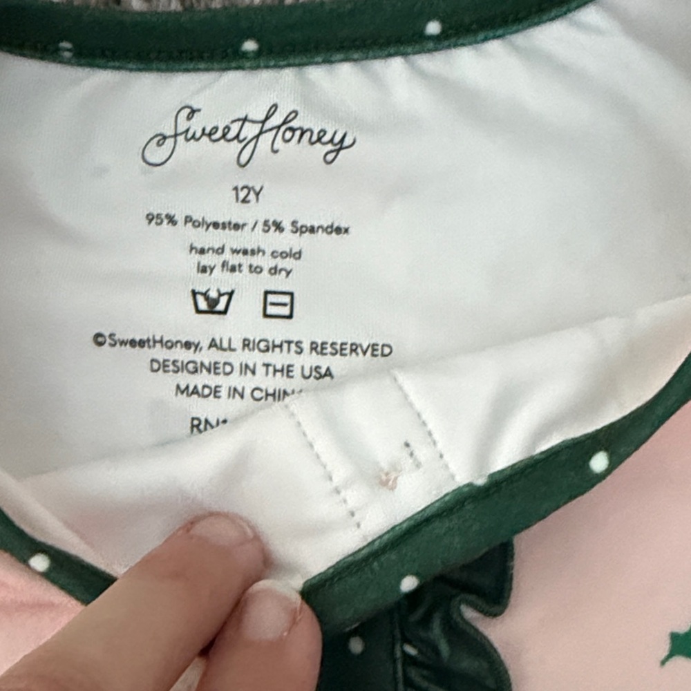 SweetHoney Pink Nightgown with Green Deer Print - Picture 3 of 3